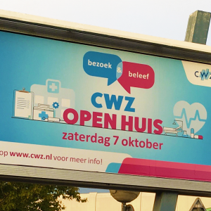 CWZ reclamebord wervingscampagne open huis