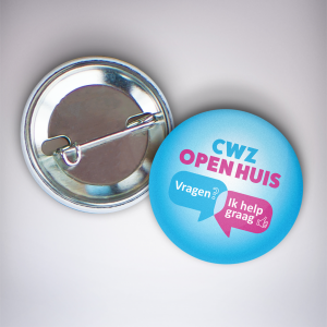 CWZ button wervingscampagne open huis