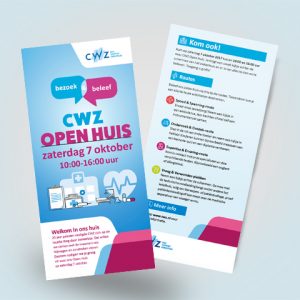 CWZ flyer aankondiging open huis